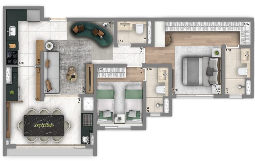 Apartamento, 2 quartos, 83 m² - Foto 9