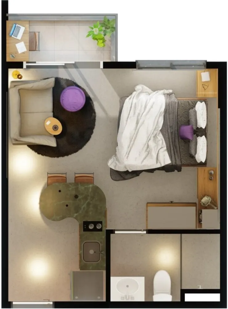 Apartamento, 1 quarto, 24 m² - Foto 1