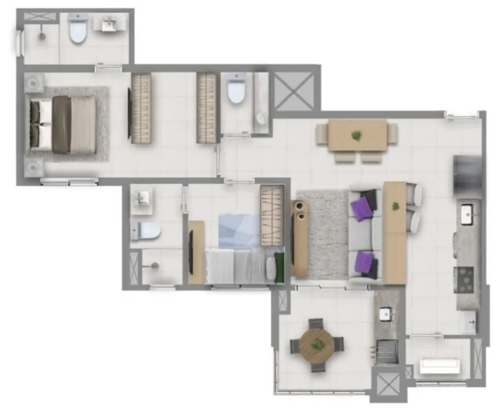 Apartamento, 2 quartos, 70 m² - Foto 1