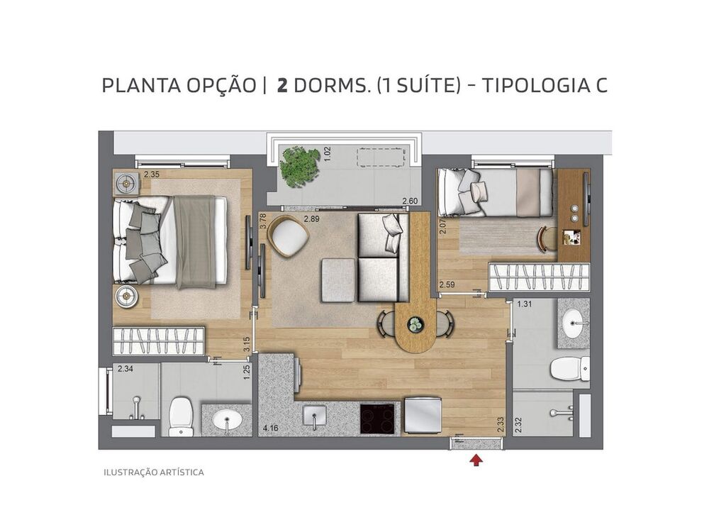 Apartamento, 2 quartos, 41 m² - Foto 4