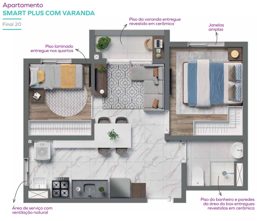 Apartamento, 2 quartos, 36 m² - Foto 11