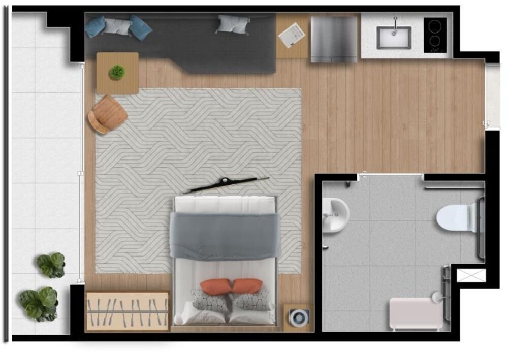 Apartamento, 1 quarto, 33 m² - Foto 7
