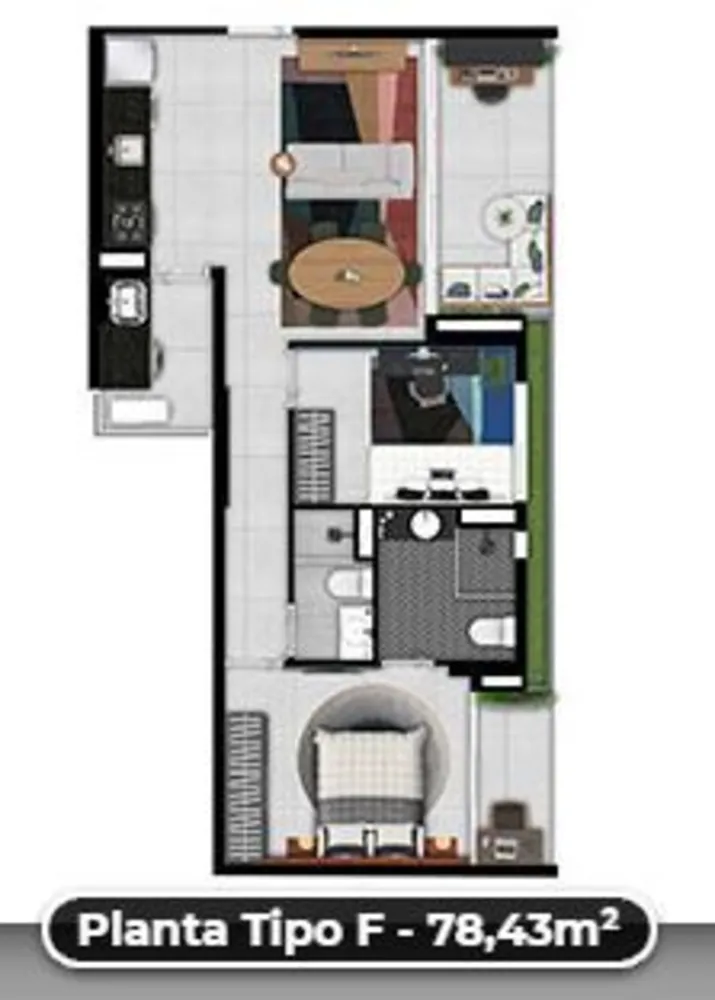 Apartamento, 1 quarto, 31 m² - Foto 2