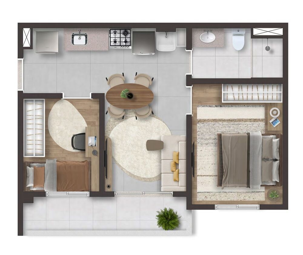Apartamento, 2 quartos, 39 m² - Foto 1