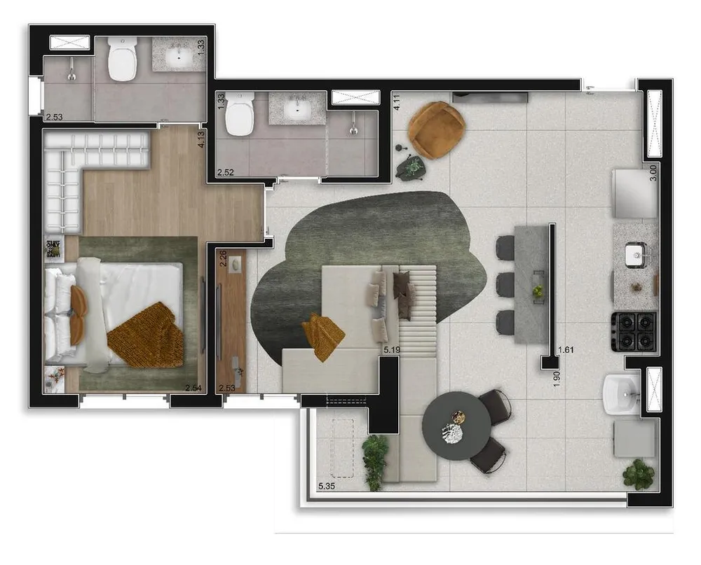 Apartamento, 1 quarto, 44 m² - Foto 4