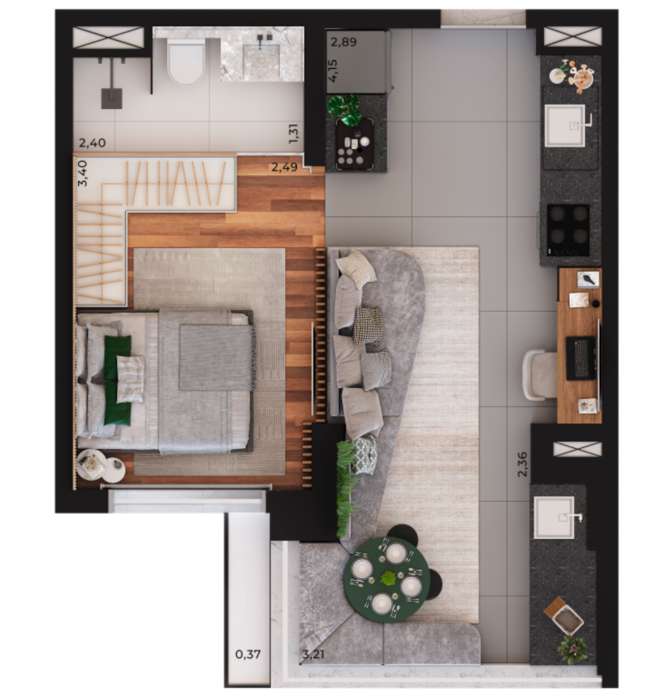 Apartamento à venda com 2 quartos, 56m² - Foto 8