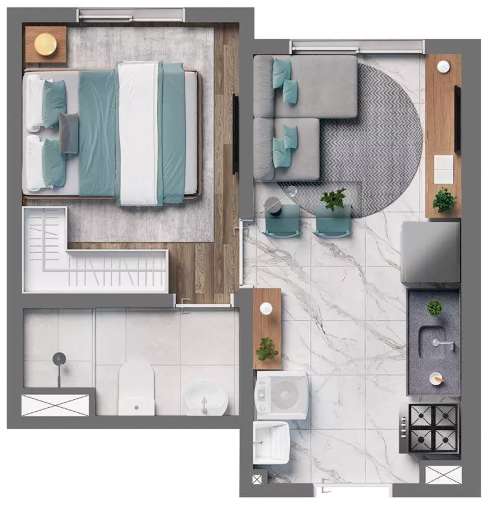 Apartamento, 2 quartos, 35 m² - Foto 4