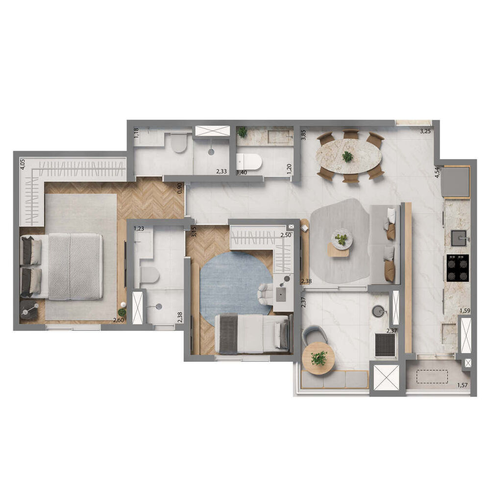 Apartamento, 2 quartos, 61 m² - Foto 7