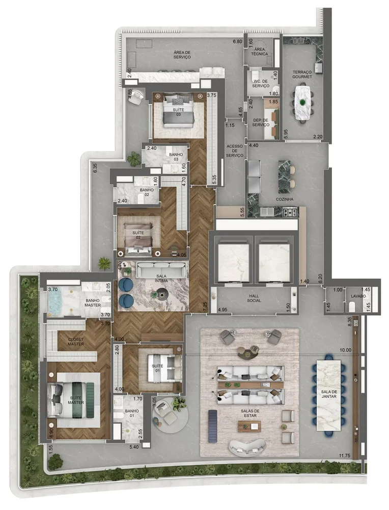 Apartamento, 4 quartos, 492 m² - Foto 1