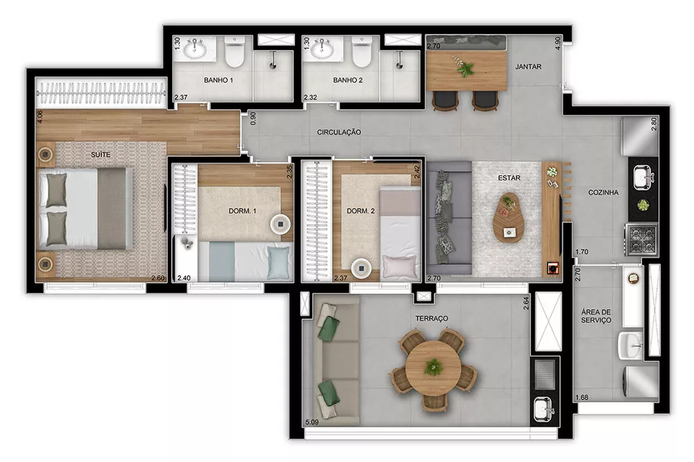 Apartamento, 3 quartos, 81 m² - Foto 26