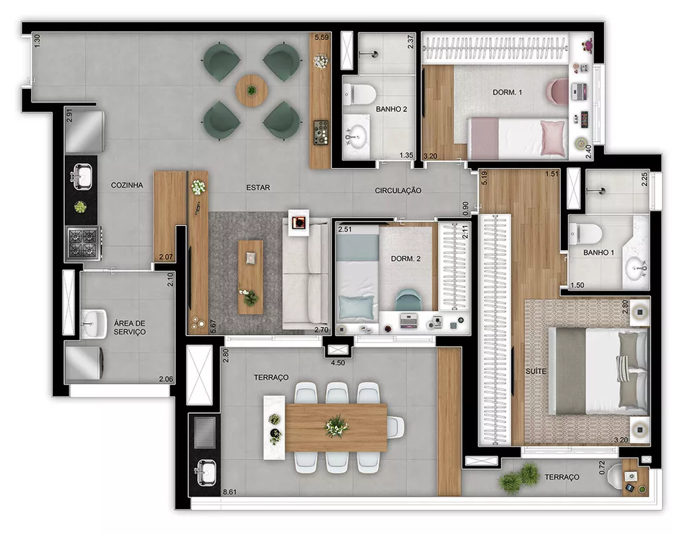 Apartamento, 3 quartos, 81 m² - Foto 28