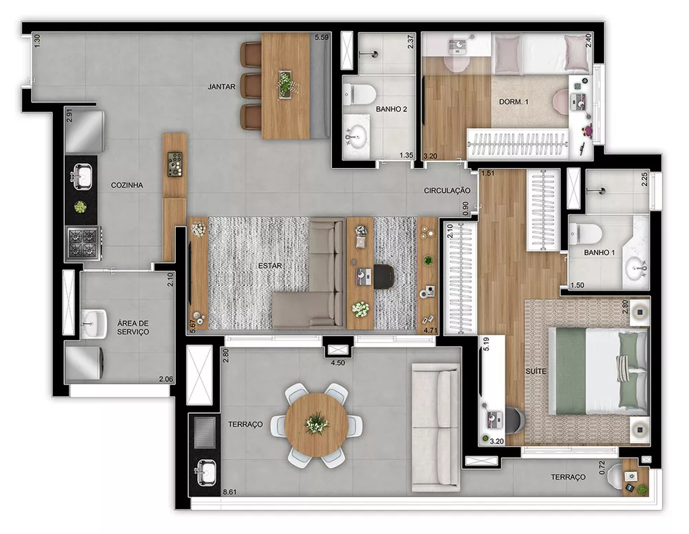 Apartamento, 3 quartos, 81 m² - Foto 29