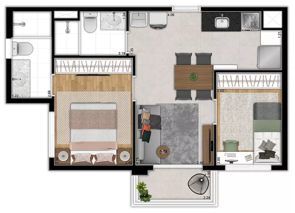 Apartamento, 2 quartos, 38 m² - Foto 6