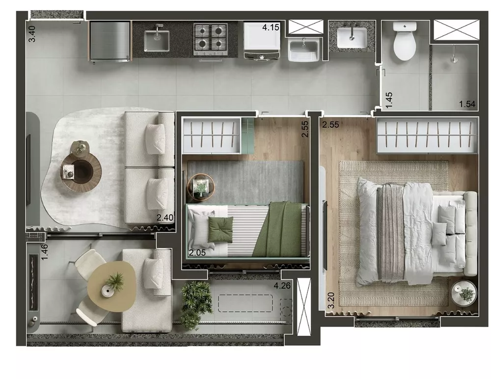 Apartamento, 2 quartos, 38 m² - Foto 27