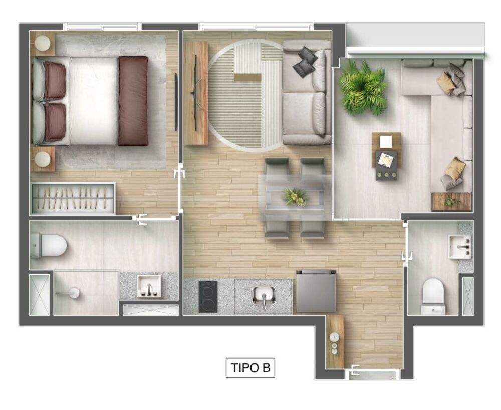 Apartamento, 1 quarto, 35 m² - Foto 4