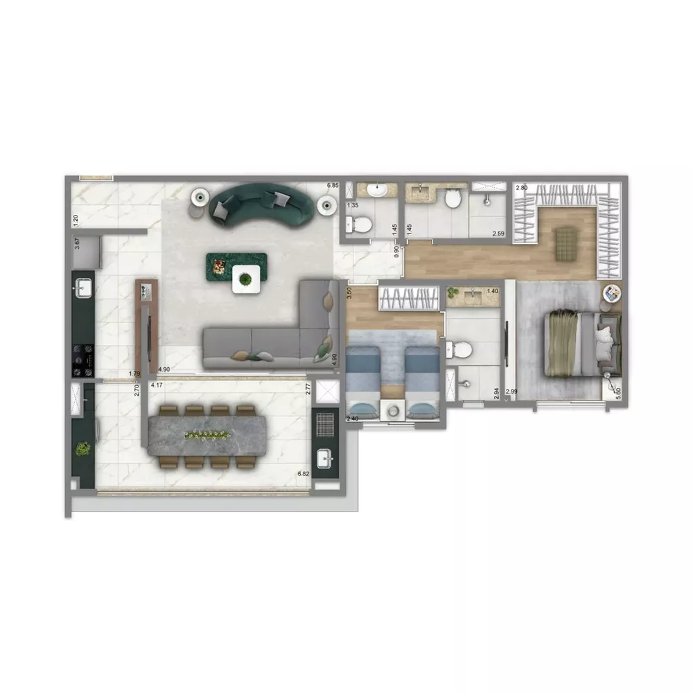 Apartamento, 3 quartos, 186 m² - Foto 4