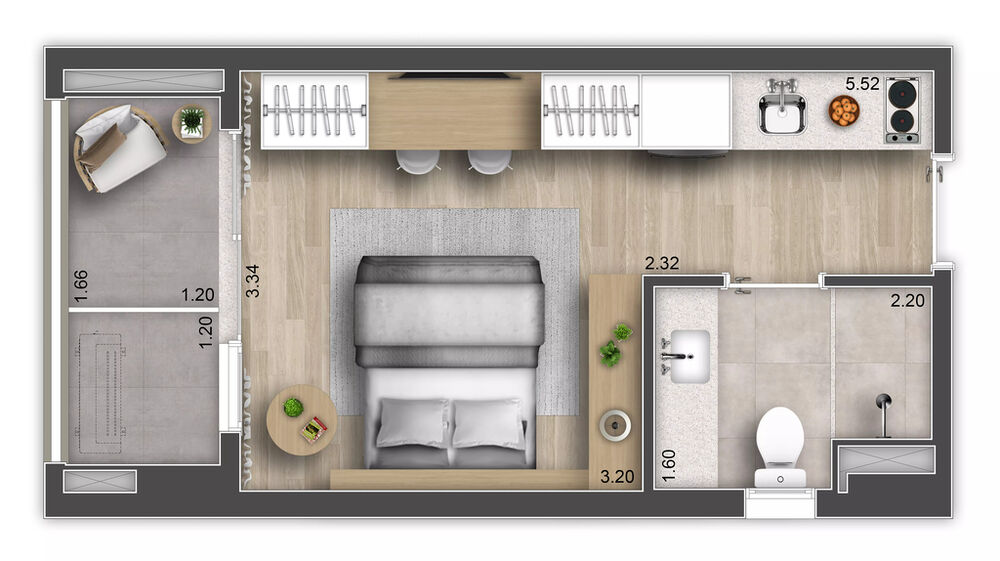 Apartamento, 1 quarto, 35 m² - Foto 6