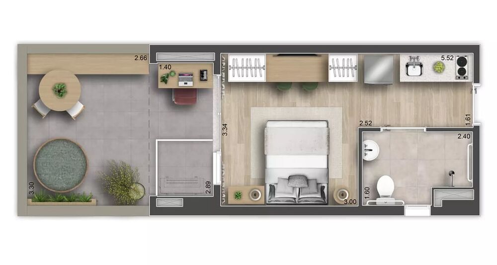 Apartamento, 1 quarto, 35 m² - Foto 1