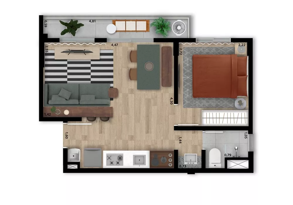 Apartamento, 1 quarto, 24 m² - Foto 40