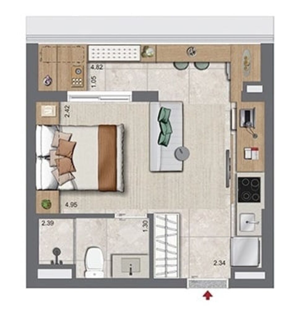 Apartamento, 1 quarto, 28 m² - Foto 10