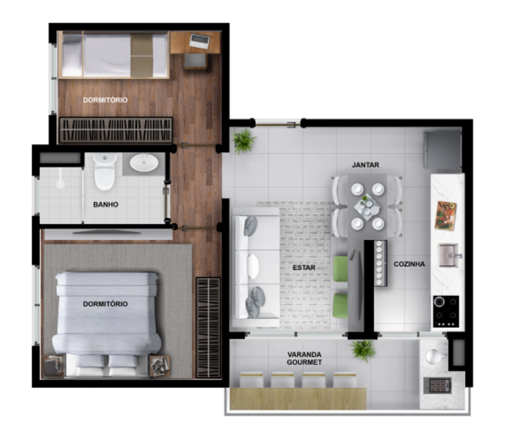 Apartamento, 2 quartos, 59 m² - Foto 4