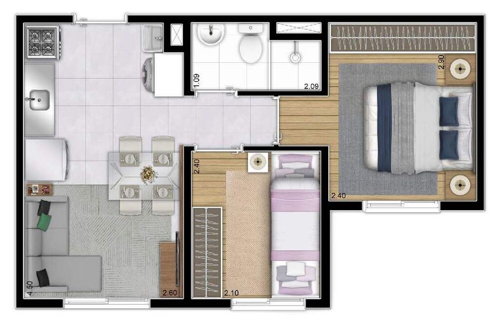 Apartamento, 2 quartos, 32 m² - Foto 6