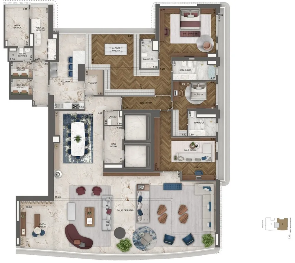 Apartamento, 4 quartos, 717 m² - Foto 3