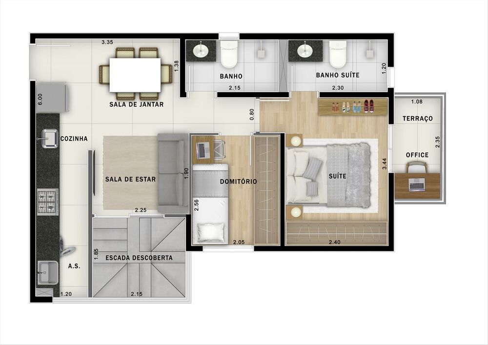 Cobertura, 2 quartos, 93 m² - Foto 4