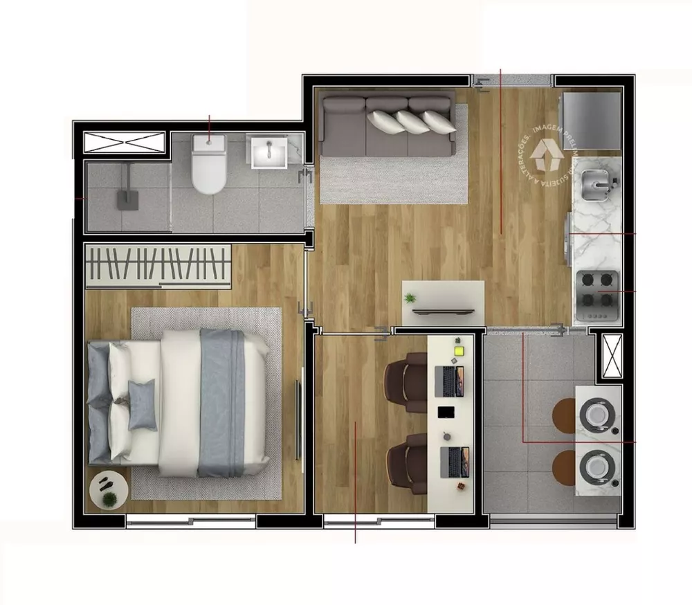 Apartamento, 1 quarto, 28 m² - Foto 11