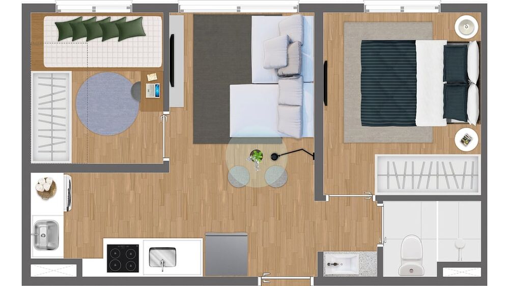 Apartamento, 2 quartos, 32 m² - Foto 1