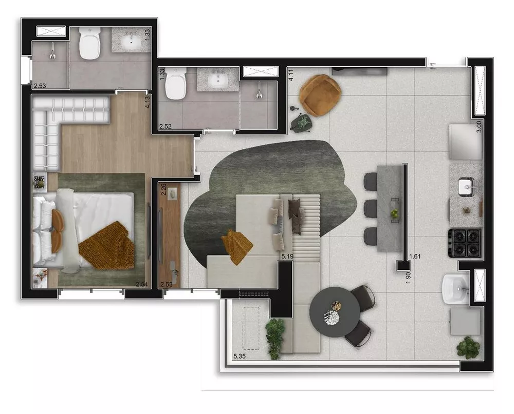 Apartamento, 1 quarto, 38 m² - Foto 4