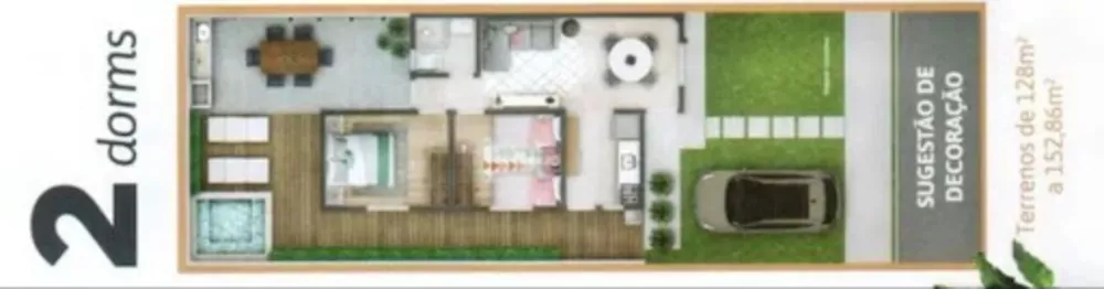 Casa, 2 quartos, 55 m² - Foto 2