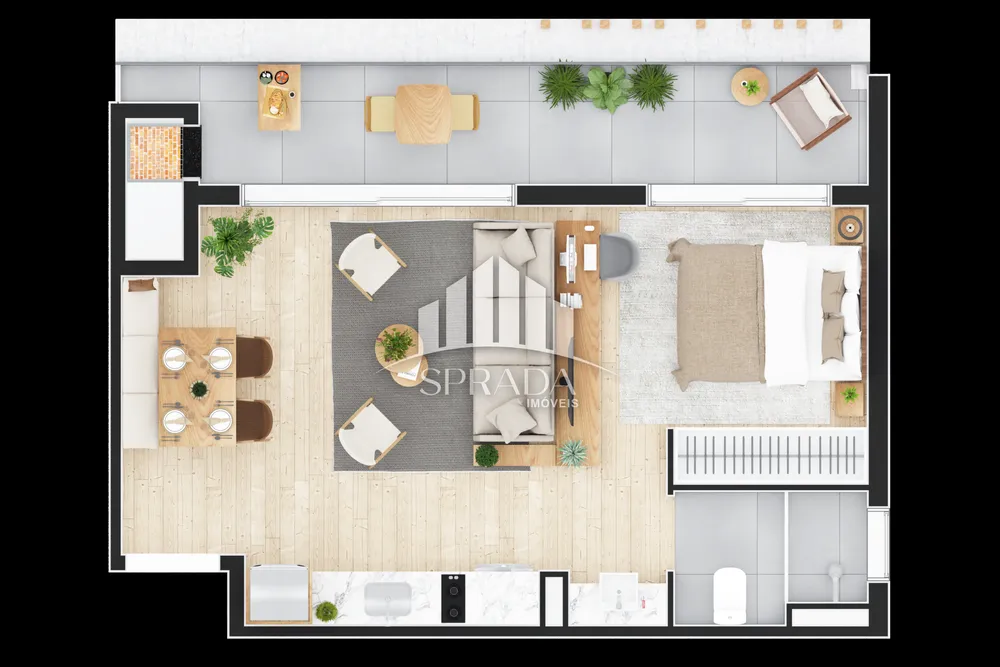 Apartamento, 1 quarto, 53 m² - Foto 3