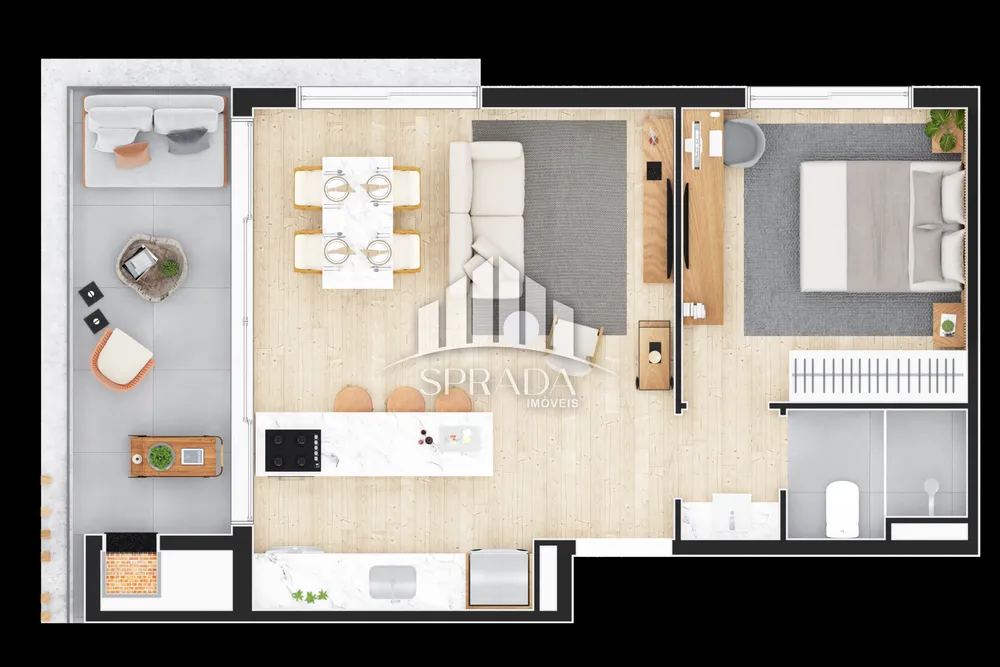 Apartamento, 1 quarto, 53 m² - Foto 8