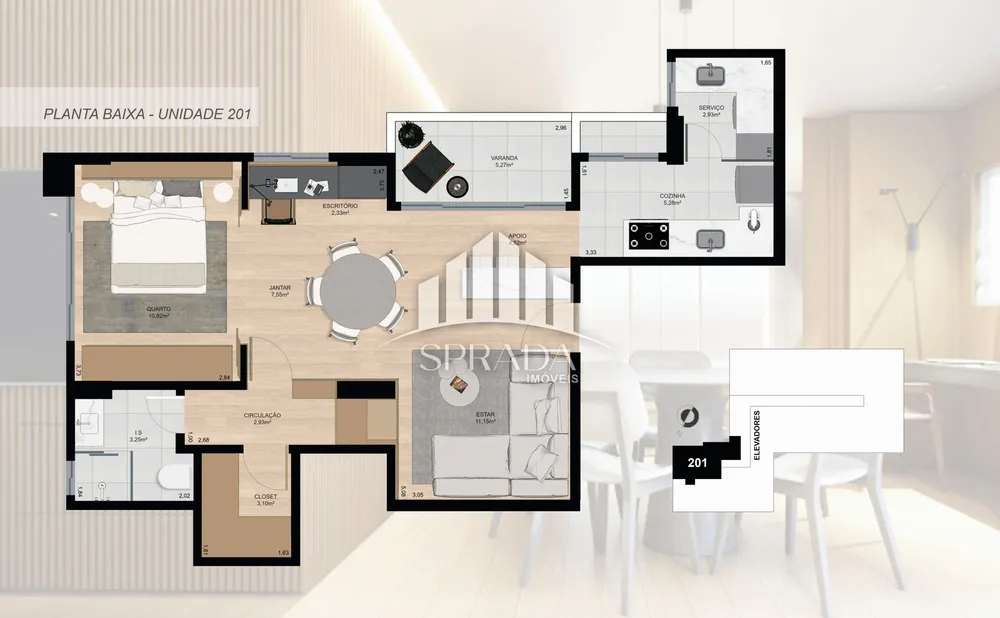 Apartamento, 2 quartos, 66 m² - Foto 7