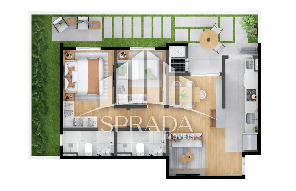 Apartamento, 2 quartos, 52 m² - Foto 3
