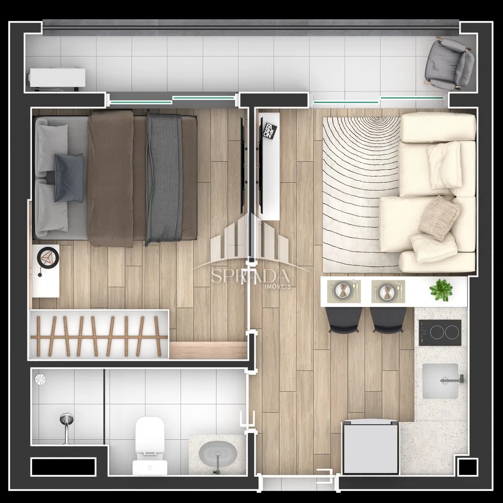 Apartamento, 2 quartos, 34 m² - Foto 2