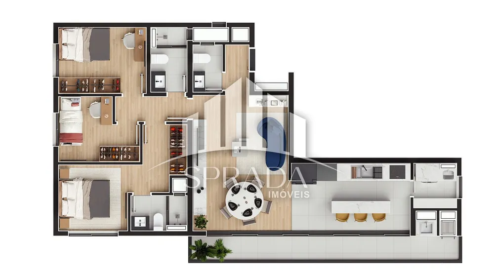 Apartamento, 2 quartos, 59 m² - Foto 2