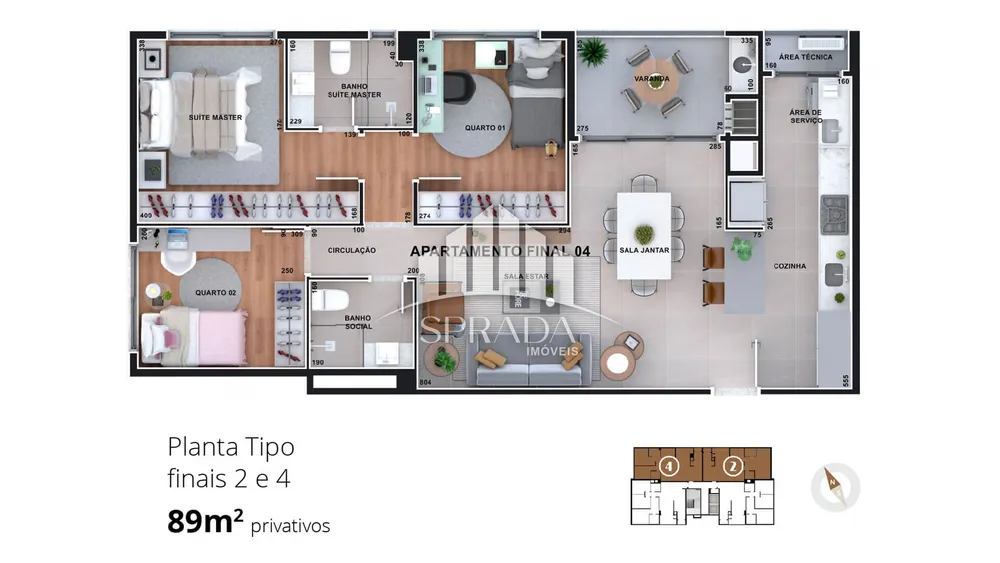 Cobertura, 3 quartos, 190 m² - Foto 4