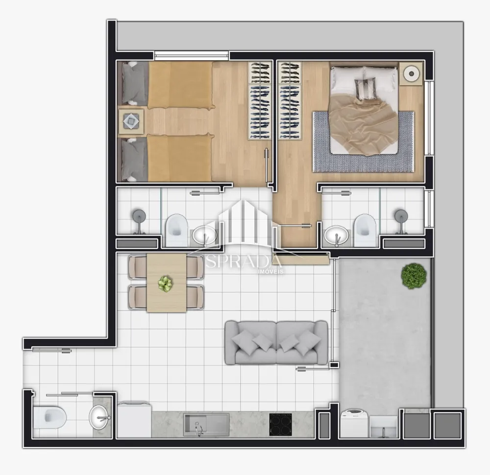 Apartamento, 2 quartos, 56 m² - Foto 7
