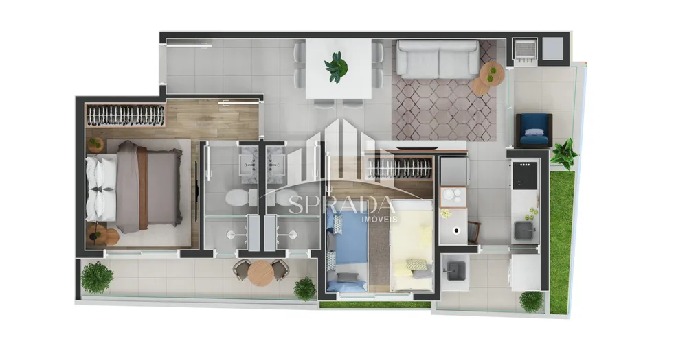 Apartamento, 2 quartos, 46 m² - Foto 2