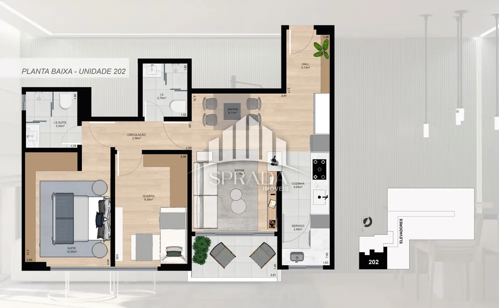 Apartamento, 2 quartos, 69 m² - Foto 3