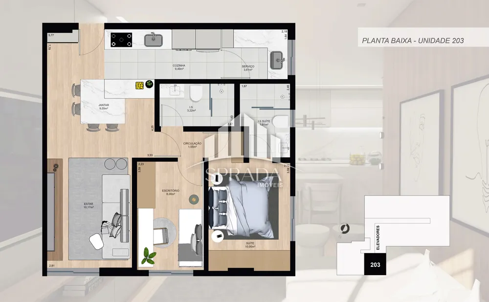 Apartamento, 2 quartos, 69 m² - Foto 4
