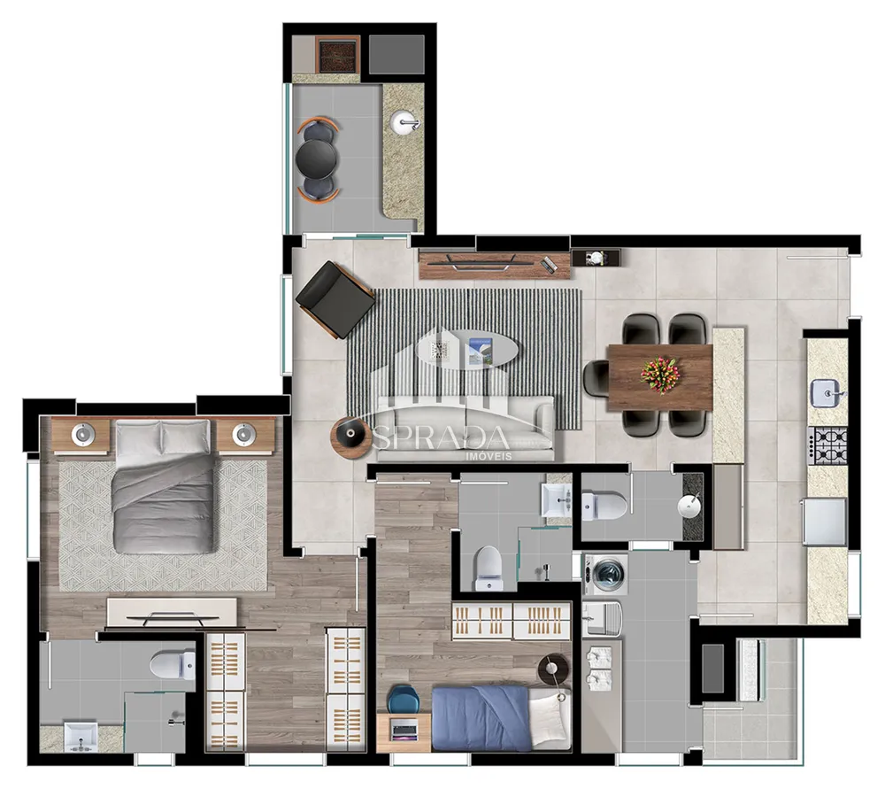 Apartamento, 3 quartos, 95 m² - Foto 1