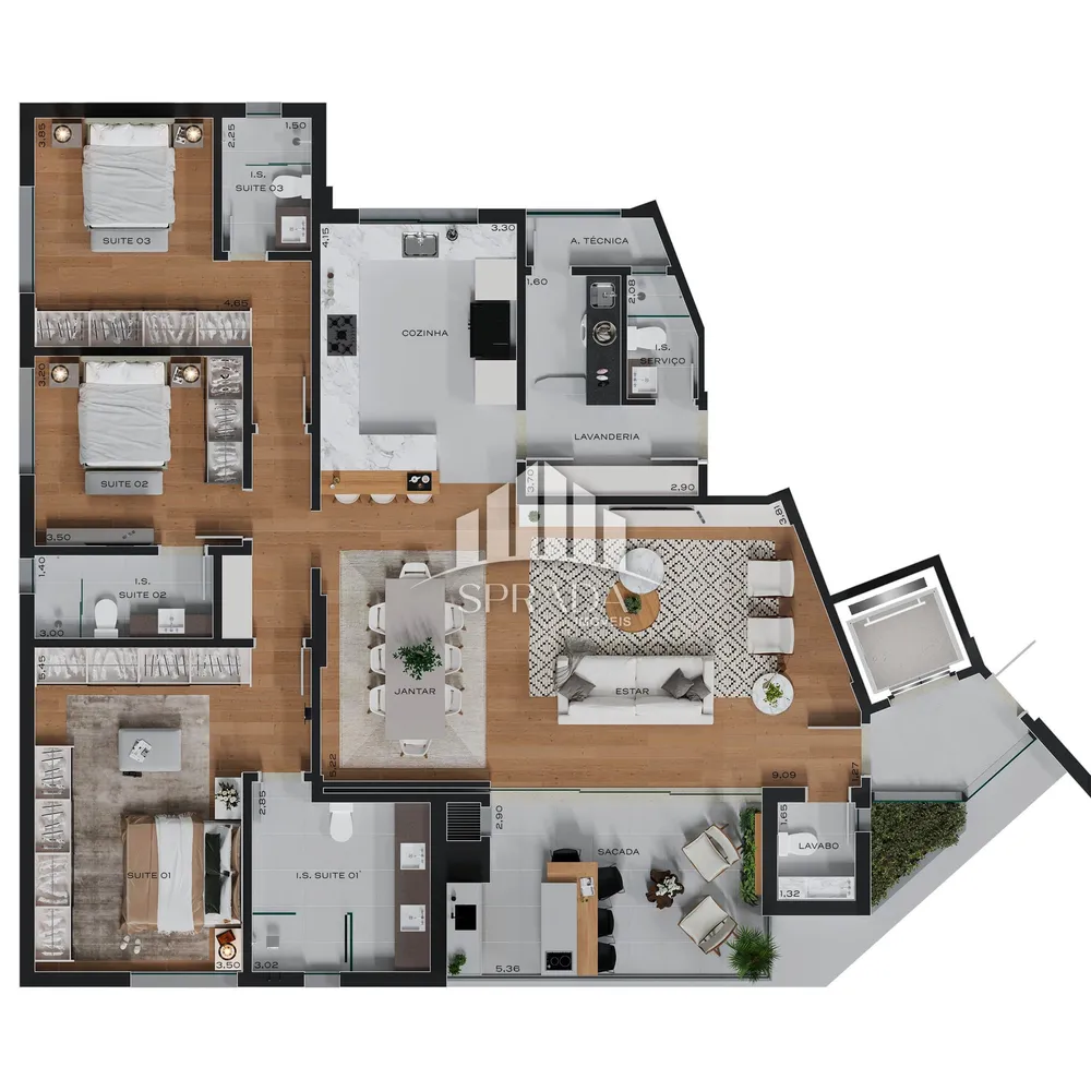Apartamento, 3 quartos, 177 m² - Foto 4