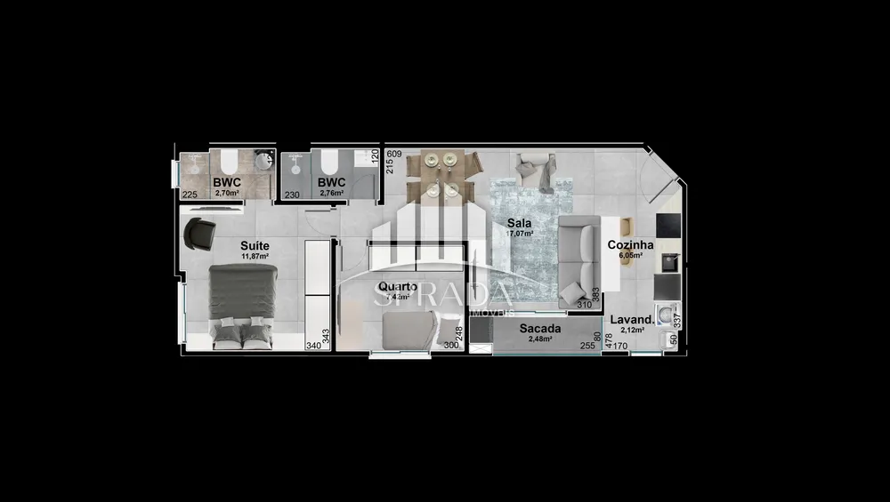 Apartamento, 2 quartos, 59 m² - Foto 8