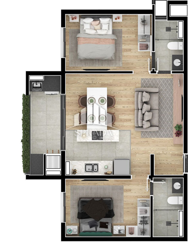 Apartamento à venda com 2 quartos, 59m² - Foto 13