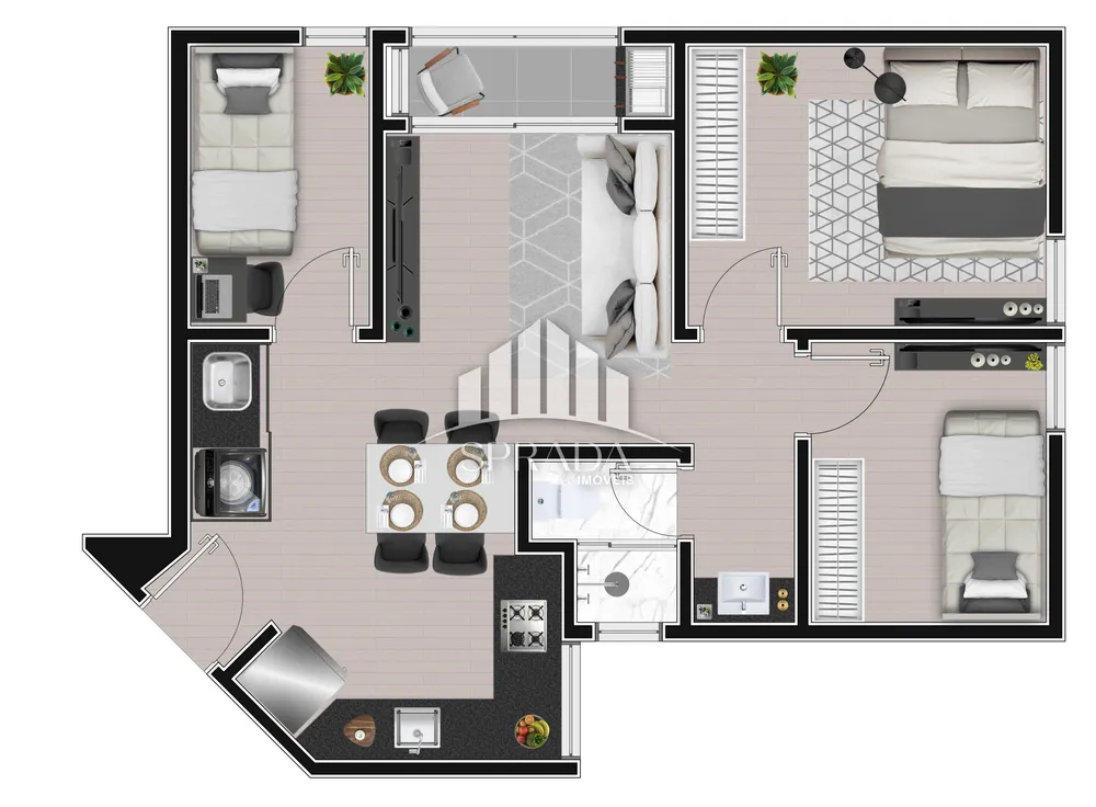 Apartamento, 2 quartos, 35 m² - Foto 3