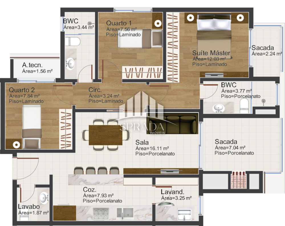 Apartamento à venda com 3 quartos, 101m² - Foto 4