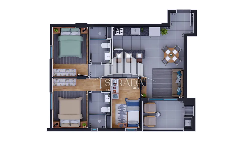 Apartamento, 2 quartos, 60 m² - Foto 6